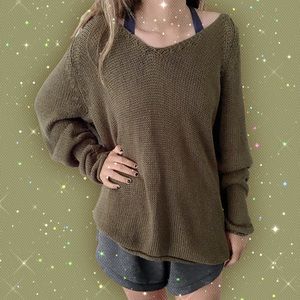 olive oversized sweater